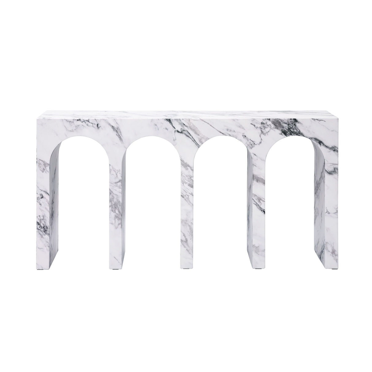 Modern European furniture - Marble-Look Engineered Stone Console Table - www.oroa.com