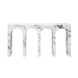 Modern European furniture - Marble-Look Engineered Stone Console Table - www.oroa.com
