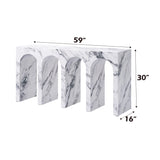 Modern European furniture - Marble-Look Engineered Stone Console Table - www.oroa.com