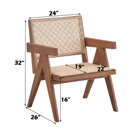 Modern European furniture - Natural Velentina Rattan Accent Chair - www.oroa.com