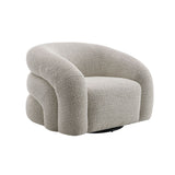 Irma Gray Boucle Swivel Chair | OROA
