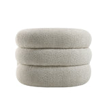 Irma Gray Boucle Swivel Chair | OROA