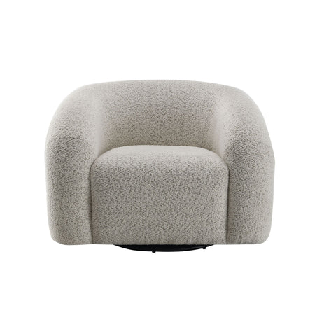 Irma Gray Boucle Swivel Chair | OROA