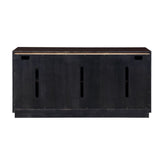 Modern European furniture - Geranio Metallic Silver Walnut Finish Console Cabinet - www.oroa.com