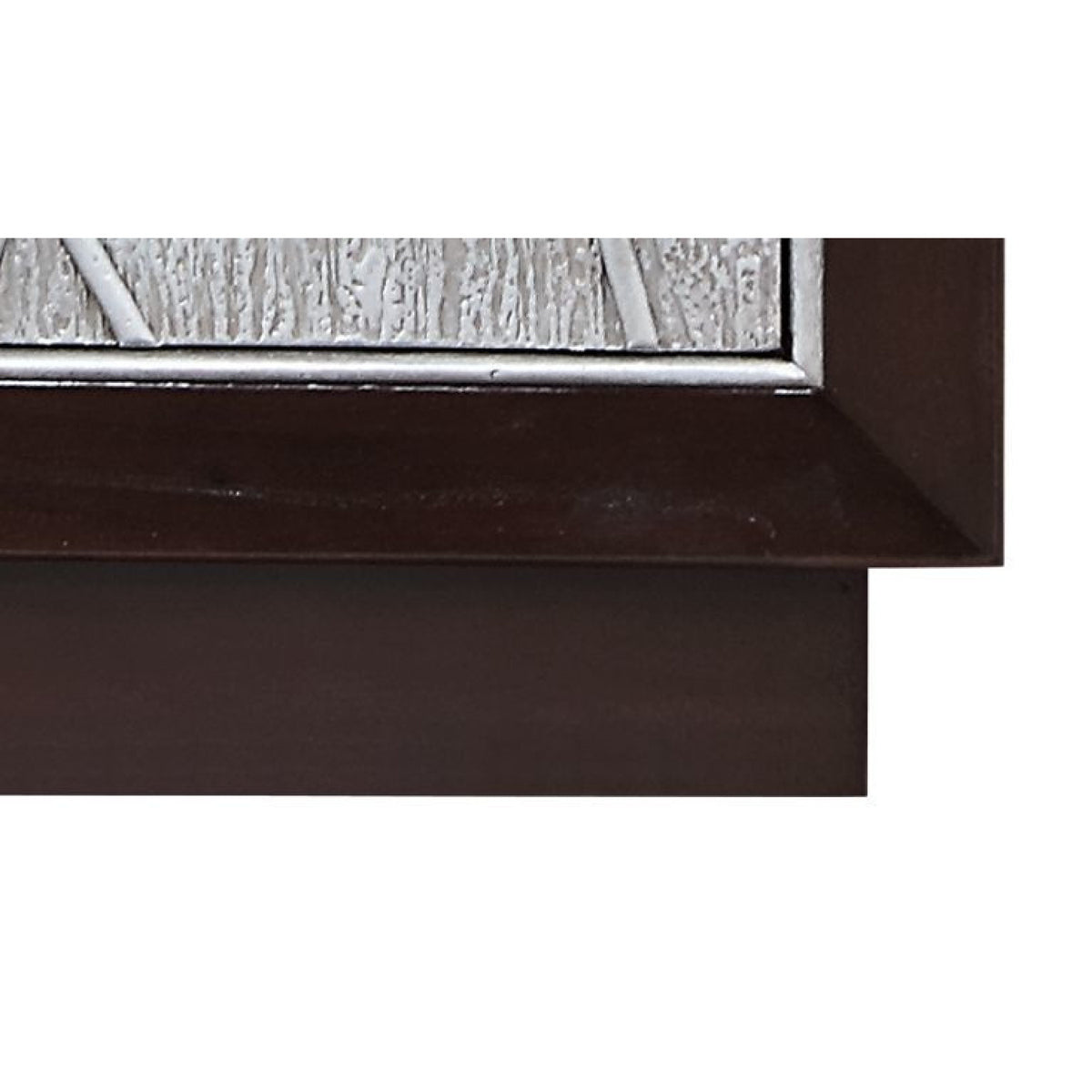 Modern European furniture - Geranio Metallic Silver Walnut Finish Console Cabinet - www.oroa.com