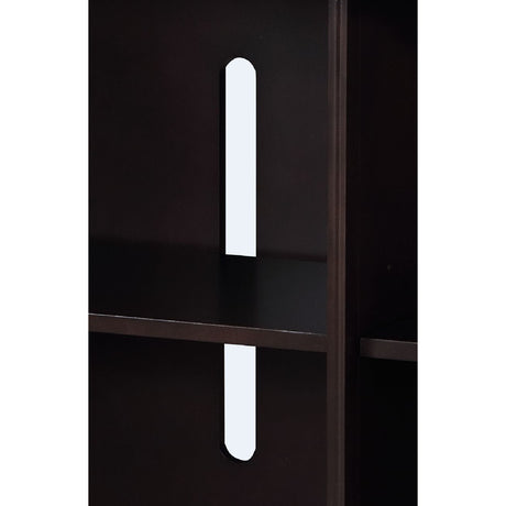 Modern European furniture - Geranio Metallic Silver Walnut Finish Console Cabinet - www.oroa.com