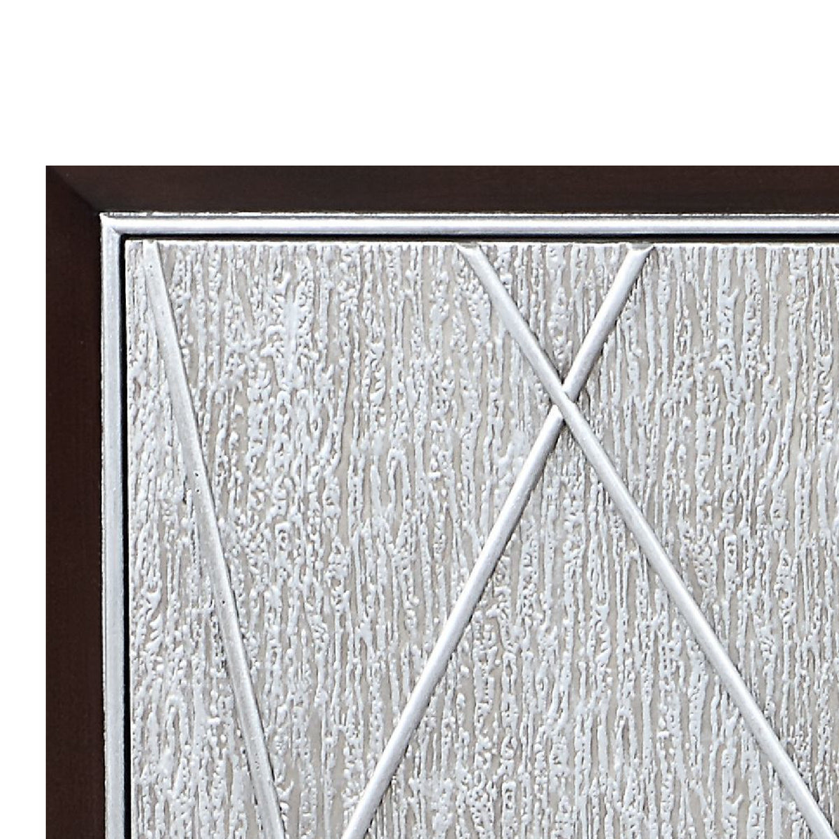 Modern European furniture - Geranio Metallic Silver Walnut Finish Console Cabinet - www.oroa.com