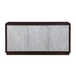 Modern European furniture - Geranio Metallic Silver Walnut Finish Console Cabinet - www.oroa.com