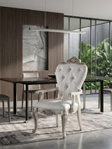 Gorsedd Cream Fabric Arm Chairs (2) | OROA