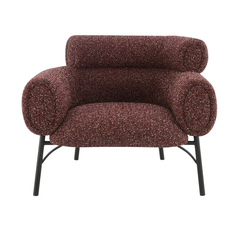 Modern European furniture - Mardi Maroon Tweed Chair - www.oroa.com