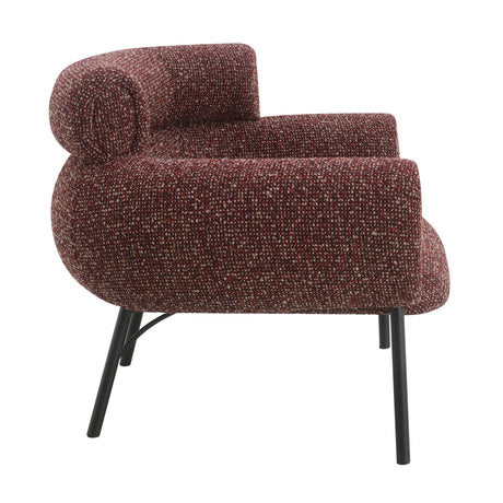 Modern European furniture - Mardi Maroon Tweed Chair - www.oroa.com