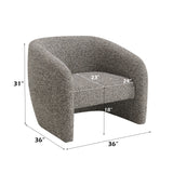 Modern European furniture - Livia Brown & Gray Tweed Accent Chair - www.oroa.com