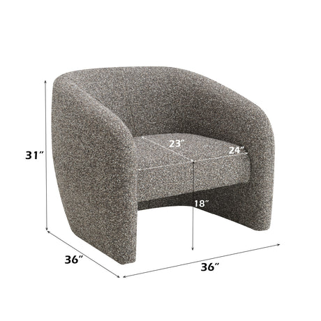 Modern European furniture - Livia Brown & Gray Tweed Accent Chair - www.oroa.com