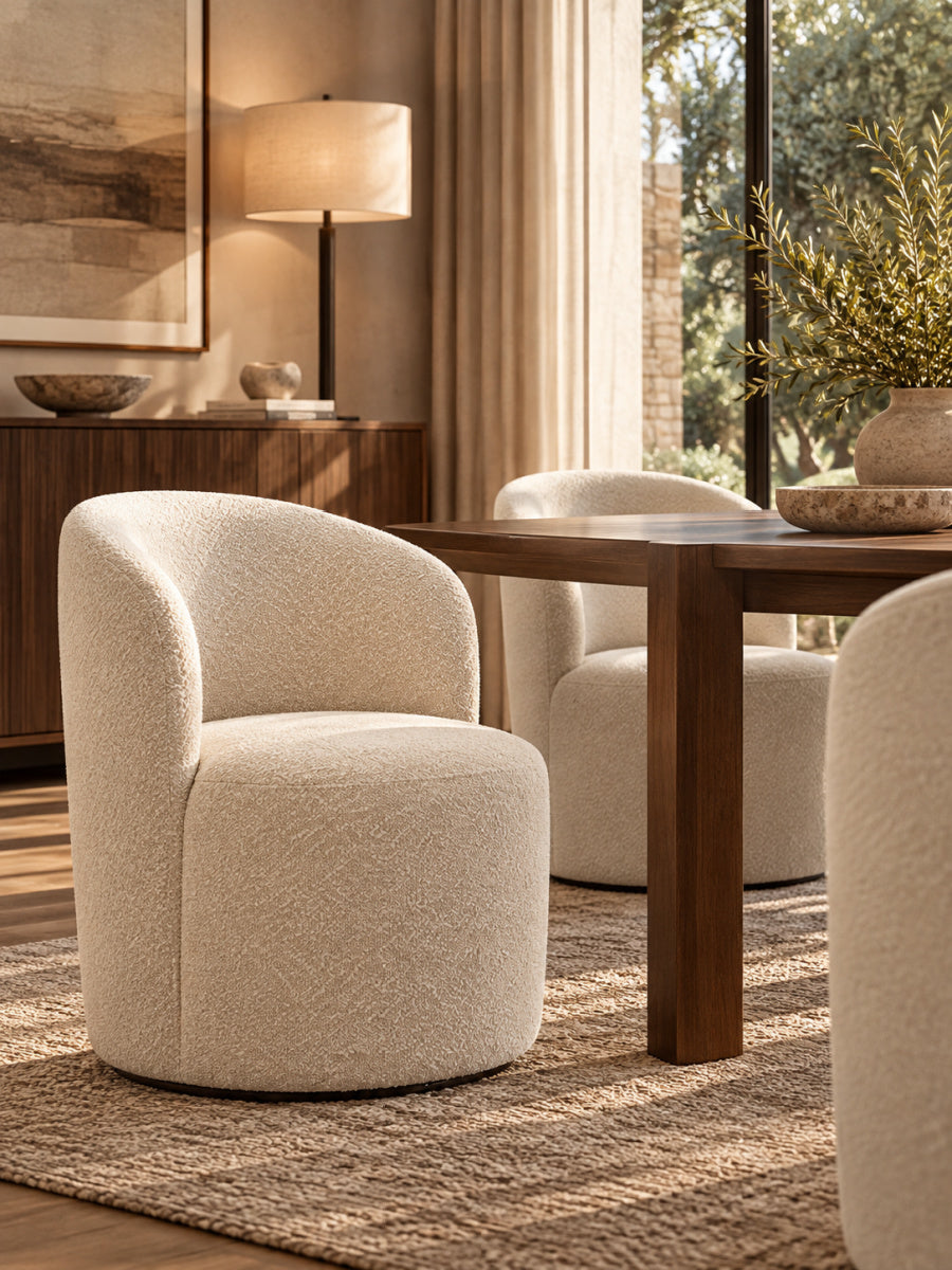 Hollis Beige Boucle Side Chairs (2) | OROA