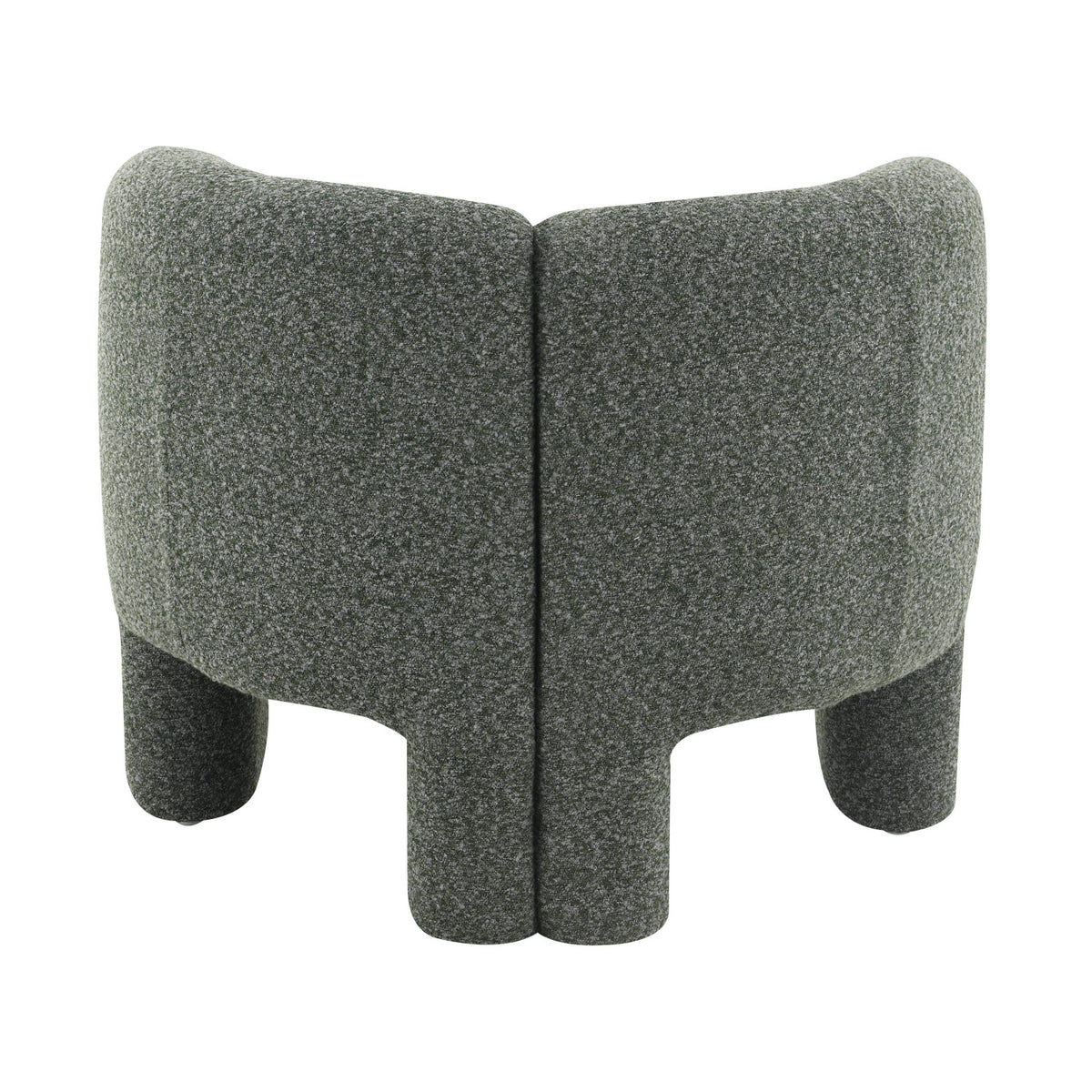 Green Curved Tweed Accent Chair | OROA