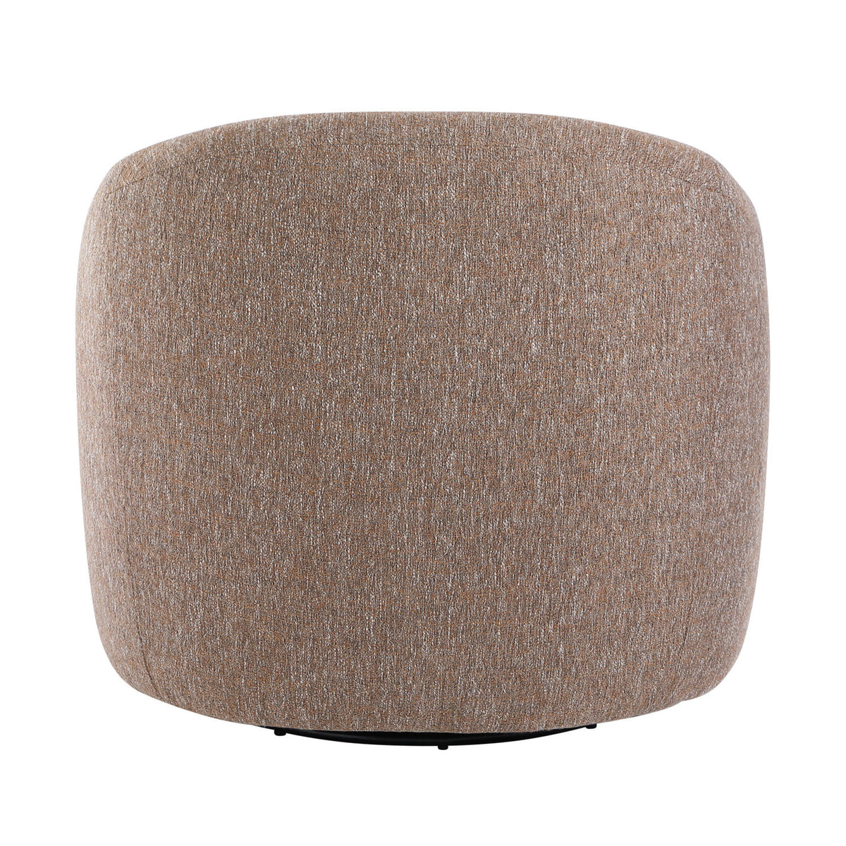 Brown Chenille Swivel Accent Chair | OROA