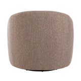 Brown Chenille Swivel Accent Chair | OROA