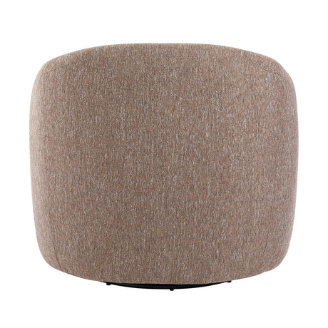 Brown Chenille Swivel Accent Chair | OROA