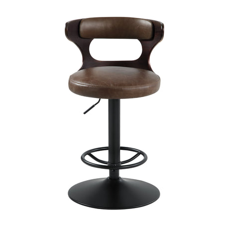 Modern European furniture - Saba Brown Top Grain Leather Barstool - www.oroa.com
