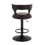 Modern European furniture - Saba Brown Top Grain Leather Barstool - www.oroa.com