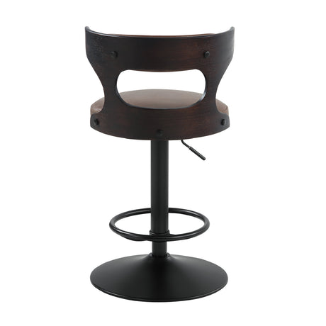 Modern European furniture - Saba Brown Top Grain Leather Barstool - www.oroa.com