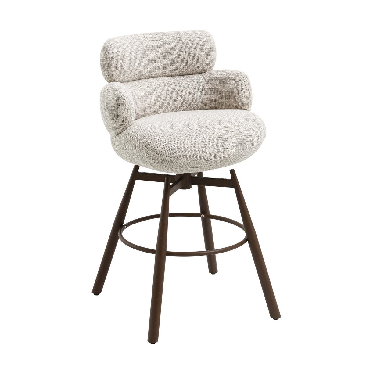 Beige Swivel Bar Stool | OROA