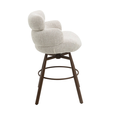 Beige Swivel Bar Stool | OROA