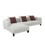 Mardi Maroon & Beige Tweed Sectional Sofa | OROA