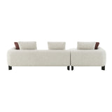 Mardi Maroon & Beige Tweed Sectional Sofa | OROA