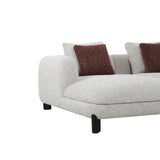 Mardi Maroon & Beige Tweed Sectional Sofa | OROA