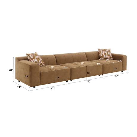 Suede Contemporary Modular Sofa | OROA