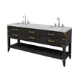 Modern European furniture - Black Oak Double Bath Vanity - www.oroa.com