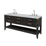 Modern European furniture - Black Oak Double Bath Vanity - www.oroa.com