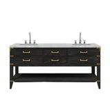 Modern European furniture - Black Oak Double Bath Vanity - www.oroa.com