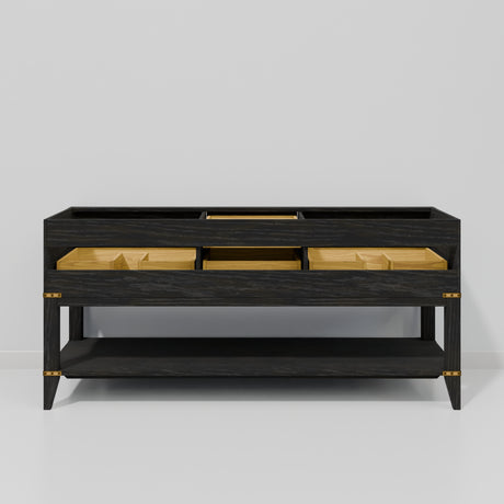 Modern European furniture - Black Oak Double Bath Vanity - www.oroa.com