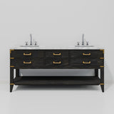 Modern European furniture - Black Oak Double Bath Vanity - www.oroa.com