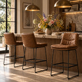 Camel Brown Bar Stools (2) by OROA