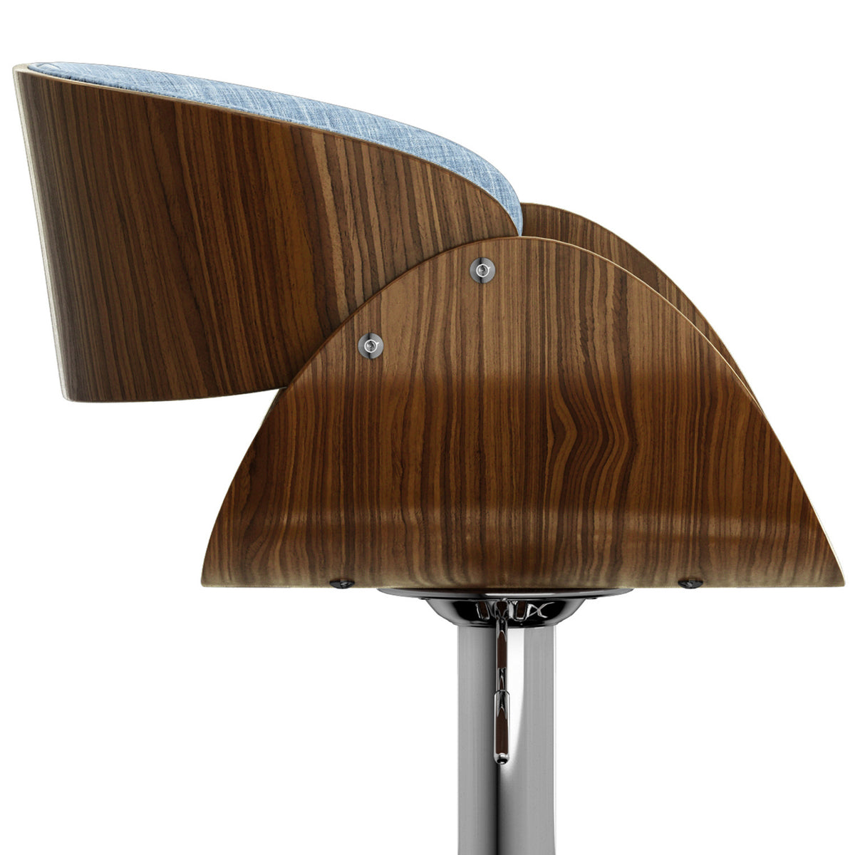 Adjustable Blue Swivel Barstool by OROA