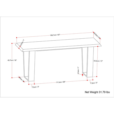 Modern European furniture - Cognac Terence Bench - www.oroa.com