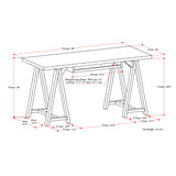Modern European furniture - Dark Chestnut Brown Solid Wood Desk - www.oroa.com