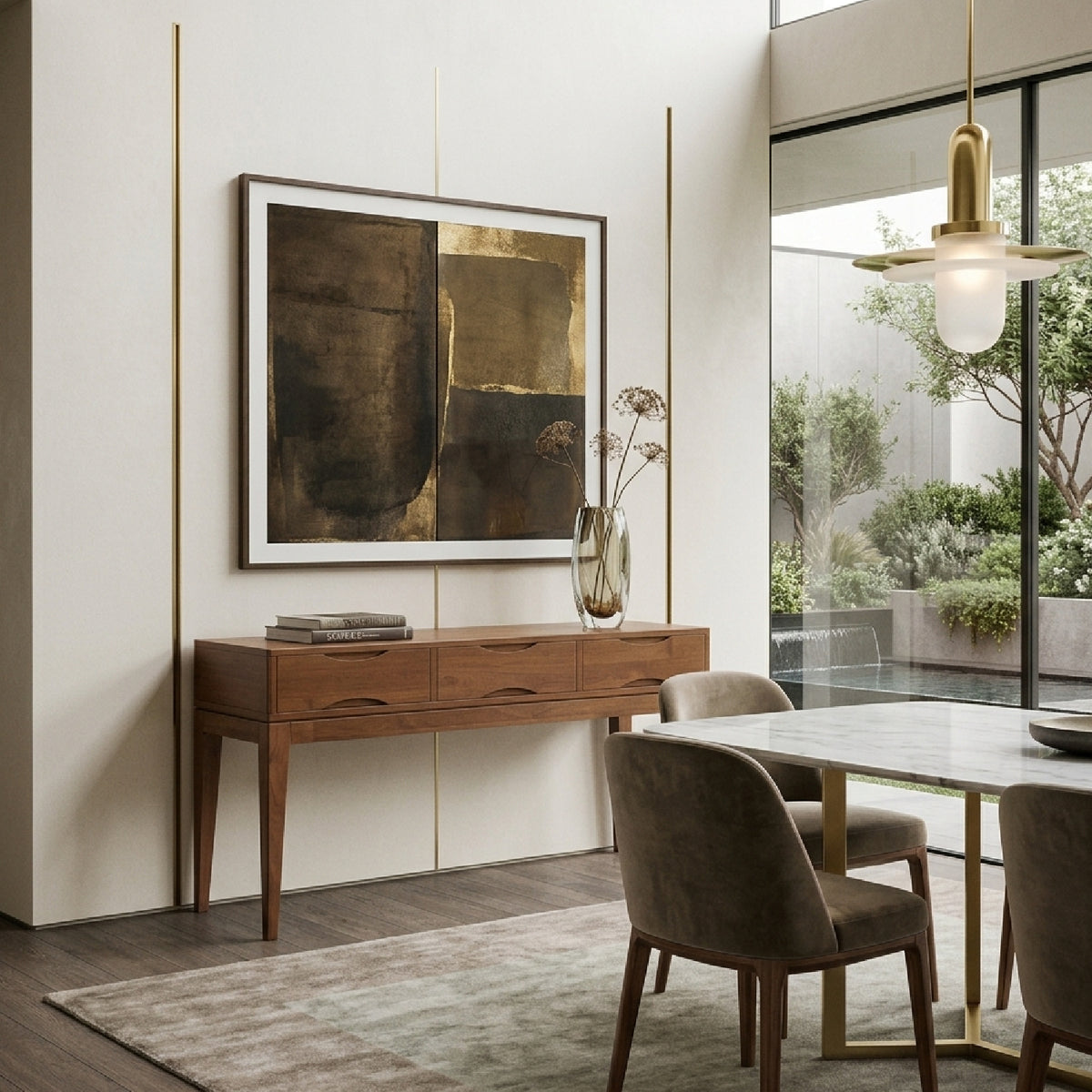 Alderglen 3 Drawers Console Table | OROA