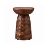 Round Pedestal Dimple Accent Table | OROA