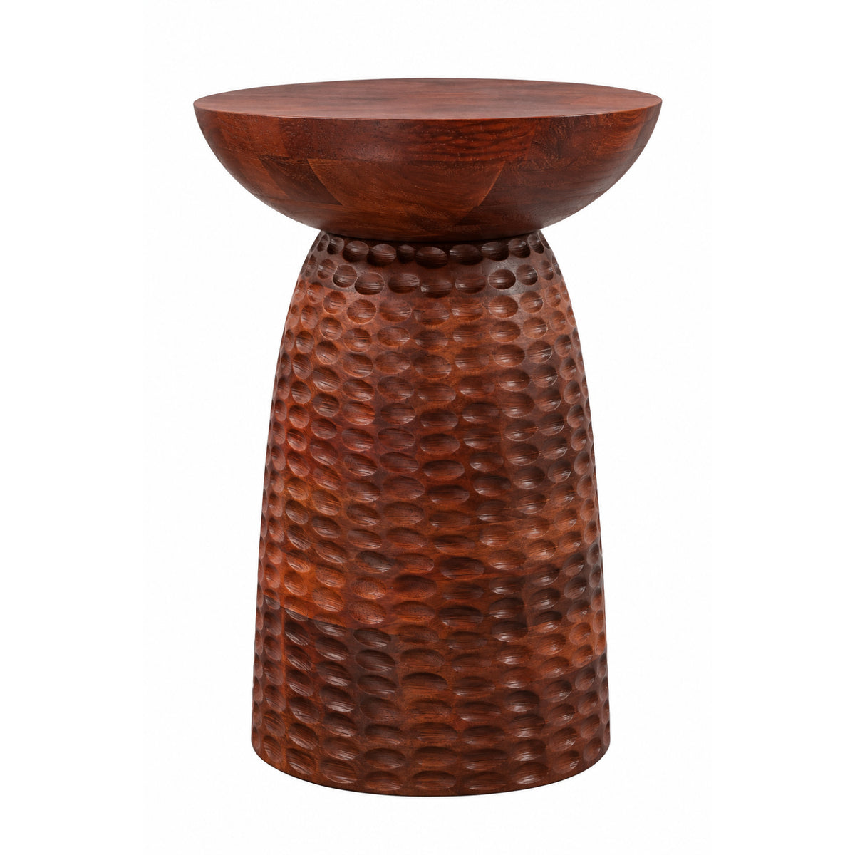 Round Pedestal Dimple Accent Table | OROA