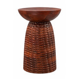 Round Pedestal Dimple Accent Table | OROA