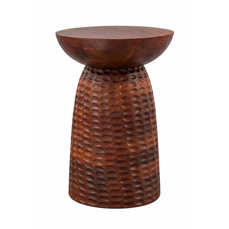 Round Pedestal Dimple Accent Table | OROA