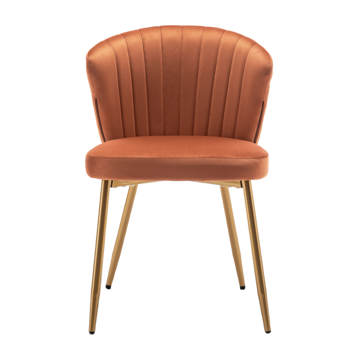 Orange Velvet Armless Accent Chair | OROA