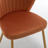 Orange Velvet Armless Accent Chair | OROA