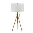 Modern European furniture - Vintage Gold Tripod Floor Lamp with Pull Switch - www.oroa.com