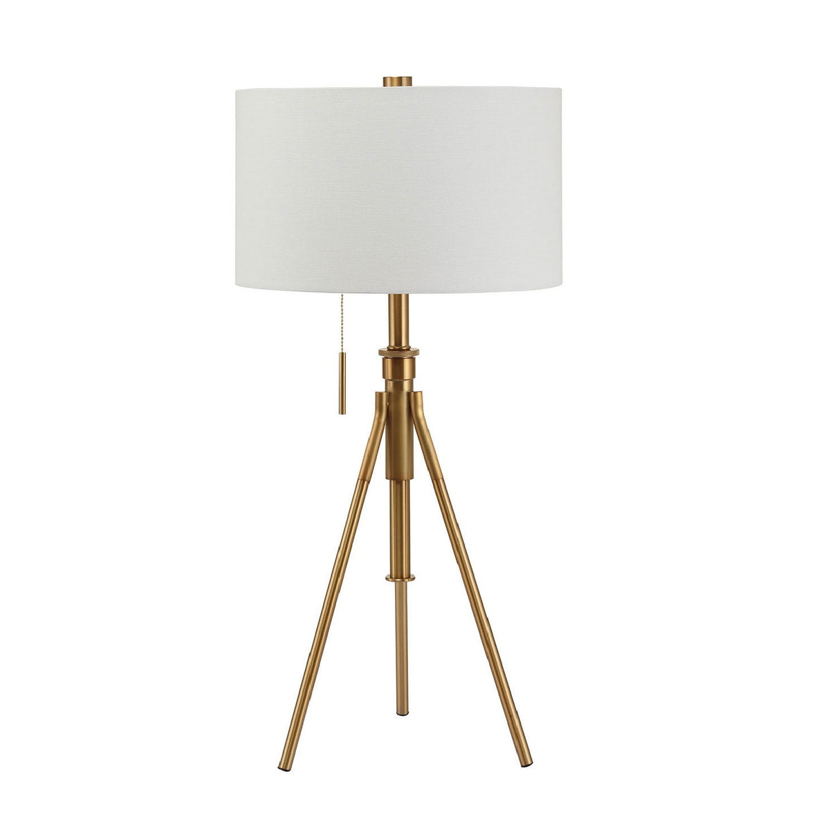 Modern European furniture - Vintage Gold Tripod Floor Lamp with Pull Switch - www.oroa.com