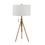 Modern European furniture - Vintage Gold Tripod Floor Lamp with Pull Switch - www.oroa.com